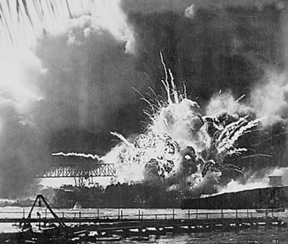 Japan attacks Pearl Harbor