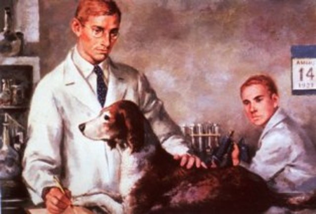 Banting y Best consiguen aislar la insulina y demostrar su efecto hipoglucemiante