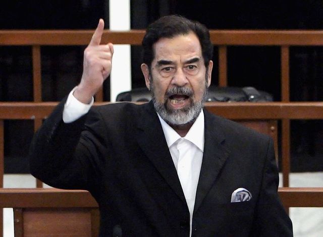 Former Iraqi president Saddam Hussein goes on trial for the killing of 143 people in the town of Dujail, Iraq, in 1982