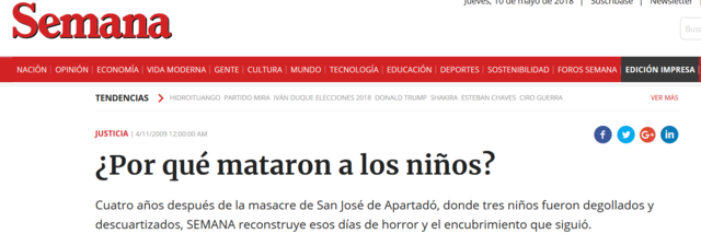 Hallazgo del cadaver de una recien nacida