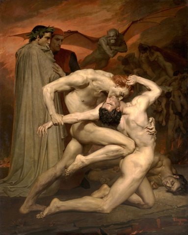 Dante y Virgilio en el Infierno de William-Adolphe Bouguereau