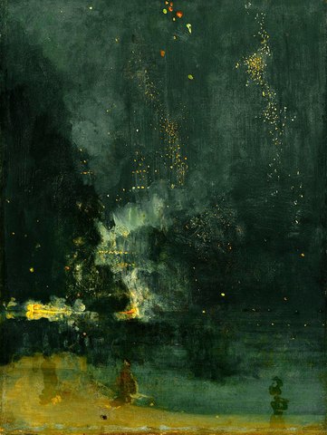 Nocturno en negro y dorado: Cohete cayendo de James Whistler,