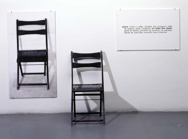 Una y tres sillas, de Kosuth