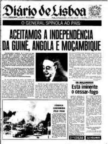 A Independência das colónias