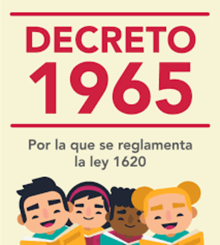 Se reglamenta la ley 1620 de 2013 (MEN, 2013)