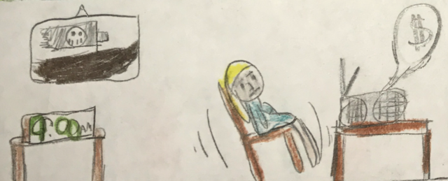 Turtle skips school to watch the stock market