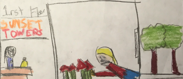 Turtle sets off fireworks in an elevator