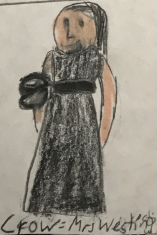 Heir find out Crow is Mrs. Westing