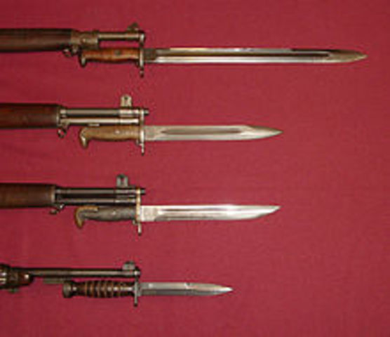 The bayonet is introduced in the war