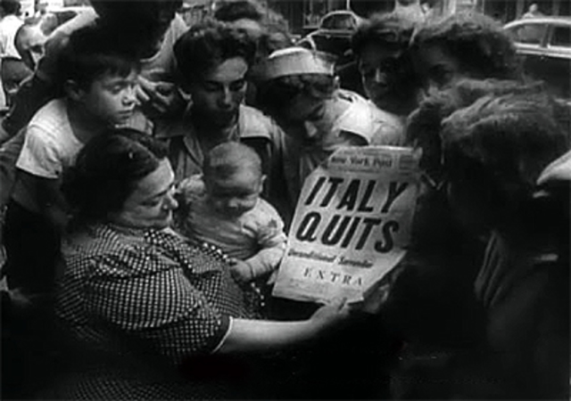 The Badoglio government surrenders unconditionally to the Allies