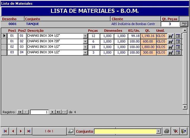 LA GESTIÓN INFORMATIZADA DE LAS LISTAS DE MATERIALES (BOM)