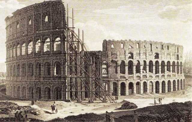 Vespasian begins construction of the Colosseum