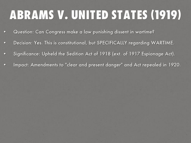 Abrams v. United States