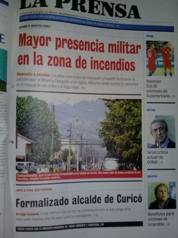 Mayor presencia militar en la zona de incendios