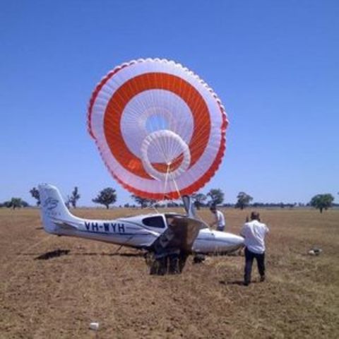 Aircraft recovery by parachute
