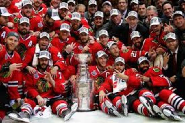 The Chicago Blackhawks win the Stanley cup
