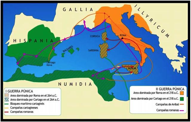 Cartagineses y romanos en Hispania
