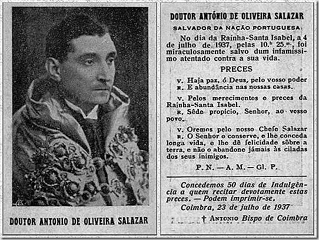 Atentado bombista fracassado contra Salazar, feito por anarquistas.