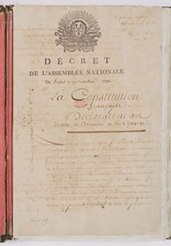 RIVOLUZIONE FRANCESE: NUOVA COSTITUZIONE