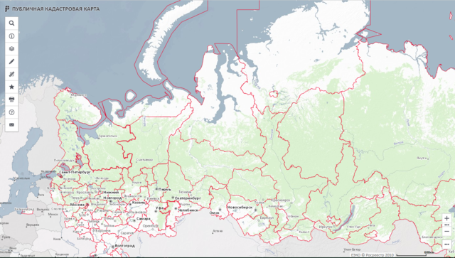 Web-сервис Публичная кадастровая карта