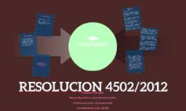 Resolucion 4502 de 2012
