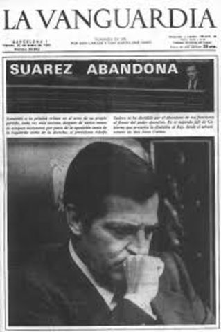 Dimisión de Adolfo Suárez y sustitución por Calvo Sotelo