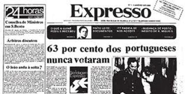 Início da publicação do Semanário “Expresso”;