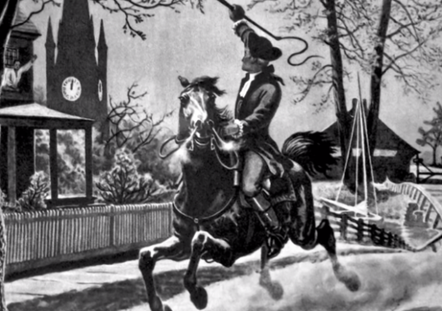 Paul Revere performs his famous midnight run