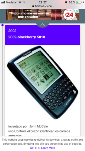 Acá es donde los celulares pasan a ser algo esencial en la vida cotidiana, creación  BlackBerry