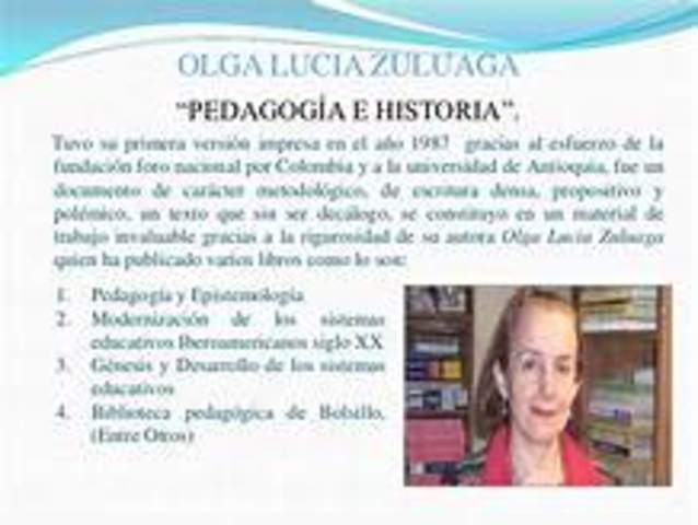 NOV 18, 1999 EL SABER PEDAGÓGICO. Olga Lucía Zuluaga.