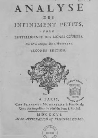 Publication of  "Analyse des Infiniment Petits pour l'Intelligence des Lignes Courbes"