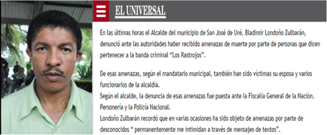 Desplazamiento del alcalde