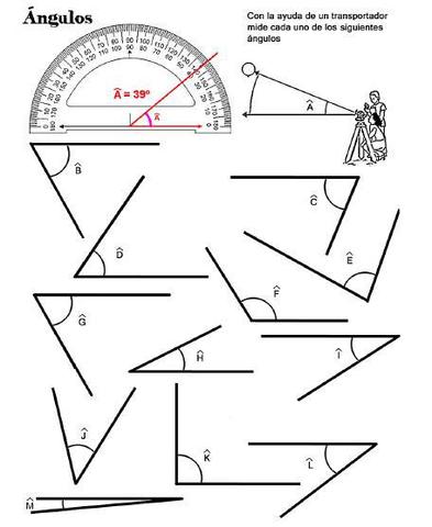 4.	Clasificación de ángulos
