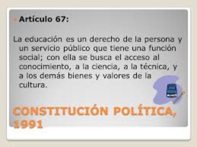 LA EDUCACIÓN EN LA CONSTITUCION DE 1991