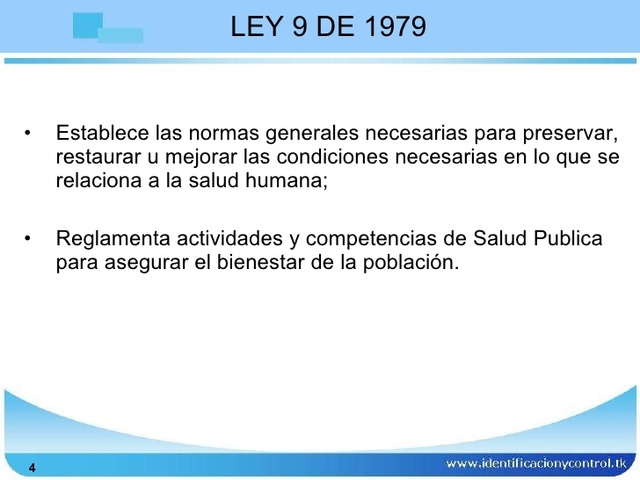 LEY 9 DE 1979