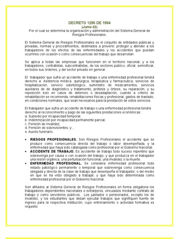 DECRETO 1295 ARTICULO 9