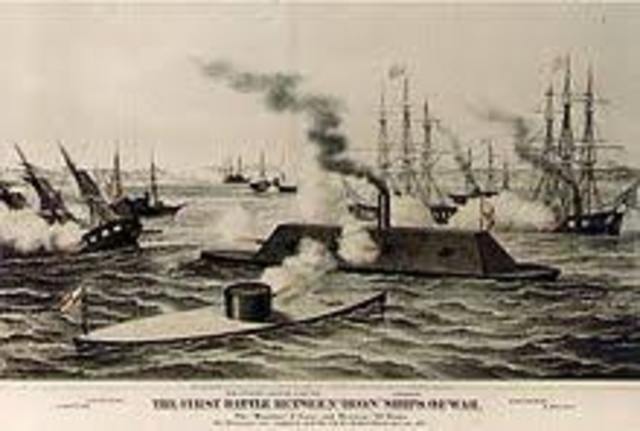 First battle of ironclads