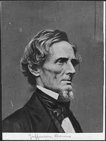 Jefferson Davis appointed presidency of The Confederacy