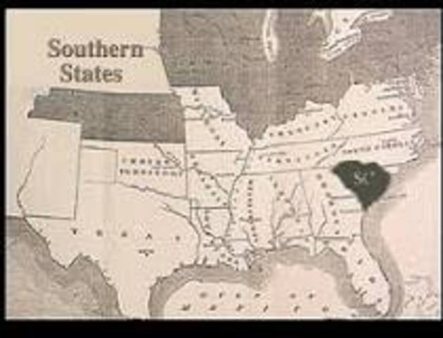 Soth Carolina secedes from Union