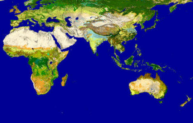 S. XX. Mapas con imágenes satélitales.