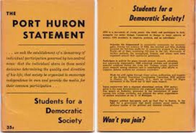 SDS releases its Port Huron statement