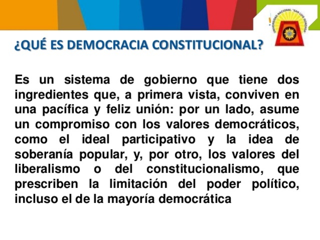 DEMOCRACIA CONSTITUCIONAL (nuevo paradigma)