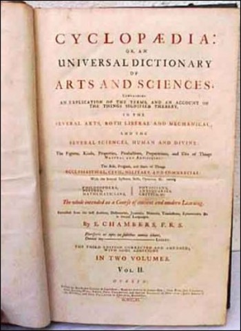 La Ephraim Chambers Cyclopedia