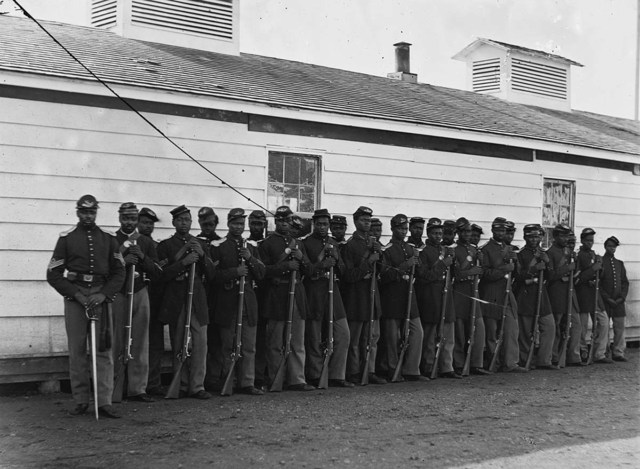 54th Massachusetts Colored Infantry in combat