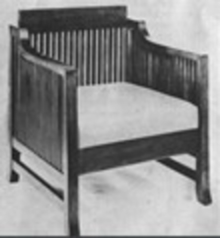 El sillón diseñado por Frank Lloyd Wright , logra la aparición de una estética mecanistica.