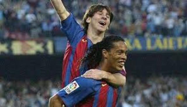 Primer gol de Leo Messi