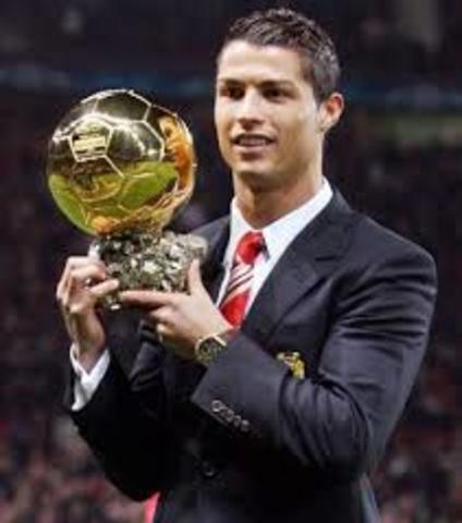 Primer balon de oro de Cristiano Ronaldo