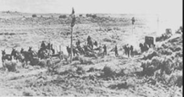 The First Transcontinental Telegraph line is finished.