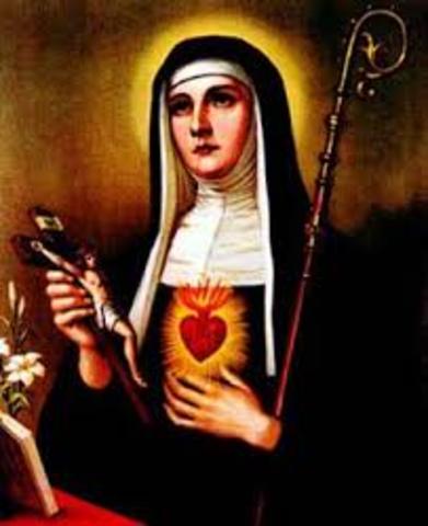 Muerte de Santa Gertrudis de Helfta