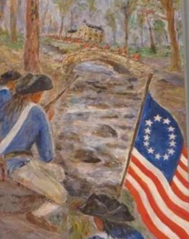 First American Flag Raised in Battle